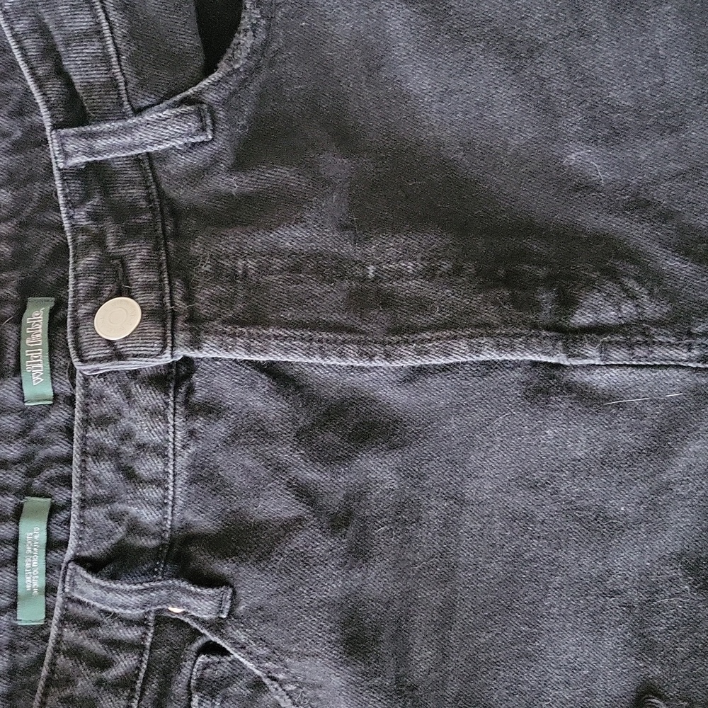 Trendy Black Distressed Denim Fringe Shorts - Picture 2 of 5